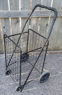 Heavy-duty folding grocery buggies/carts with liners