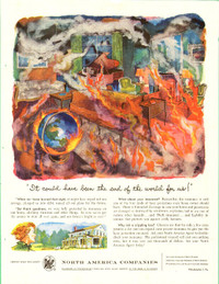 1953 full-page North America Companies Insurance ad, 10 x 13¼