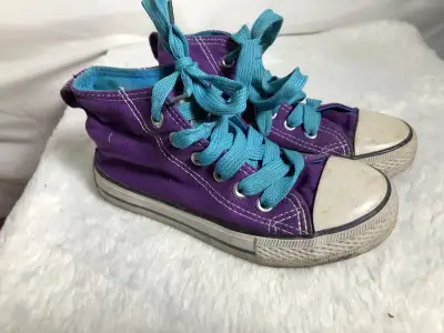 Girls Purple Hightop Shoes. Size 1. , View more