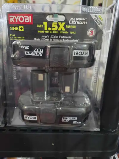Ryobi 18v 2 pack of batteries bnib, View more