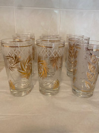 Vintage Water Glasses and Frosted Beer Glasses
