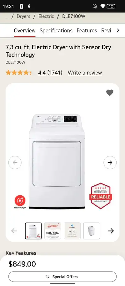 lg sensor dry He dryer, View more