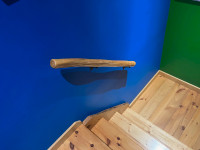 Handmade wood stair railing - indoor