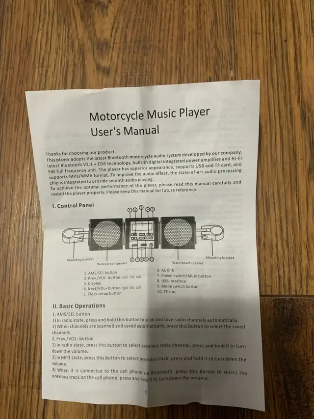 Motorcycle music player in Other in London - Image 2