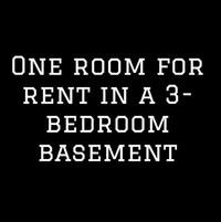 Room for Rent { 3-Bedroom basement}
