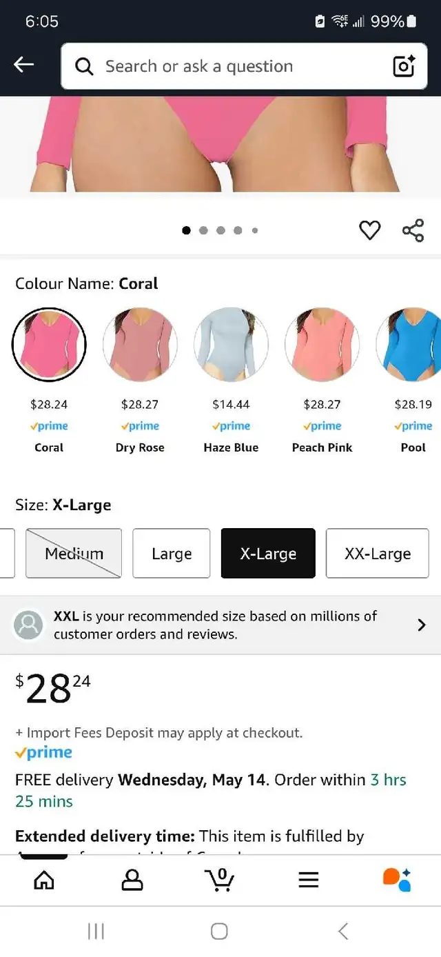 NEW Pink Bodysuit: Sz XL in Women's - Tops & Outerwear in Winnipeg - Image 6