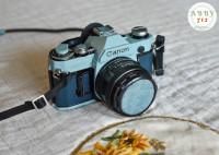 Canon AE-1 film camera (harbour blue / navy blue)