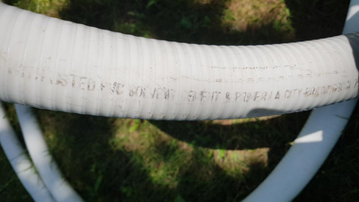 27 feet White corrugated Drainage PVC pipe or Electrical Conduit, or Pool & Pump corrugated Hose 1.5...