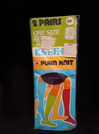 Knee-Hi Super Sheer Navy Plain Knit