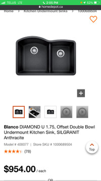 Blanco Undermount Kitchen Sink