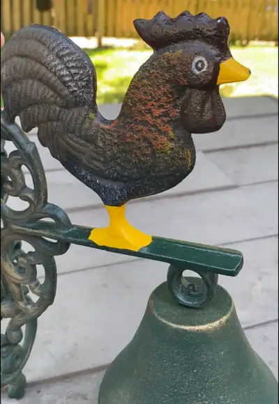 Cast Iron Rooster Bell, View more