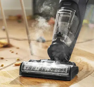 Keep your floors spotless with this Bissell CrossWave HydroSteam Plus, a powerful multi-surface clea...