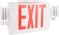 Gruenlich LED  Emergency EXIT Sign with 2 Adjustable Head LIGHTS