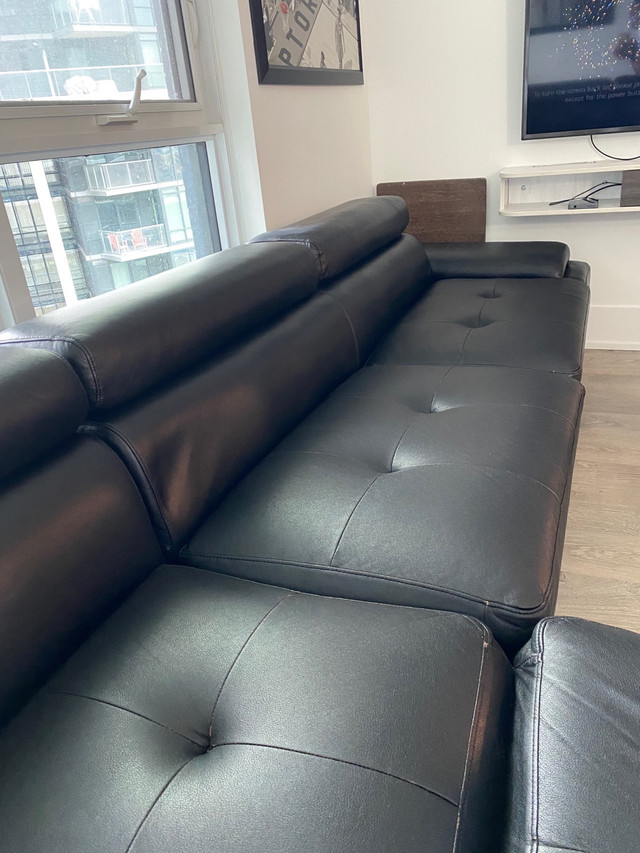 Sectional Couch Left-Facing Leath-Aire (need gone ASAP) in Couches & Futons in City of Toronto - Image 3