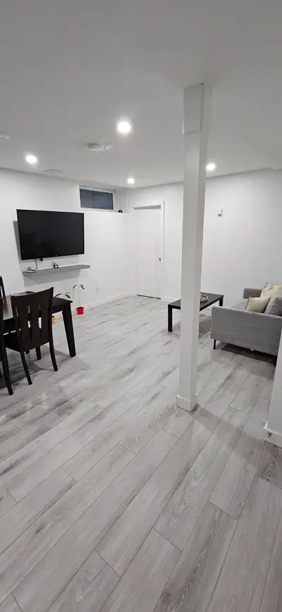 New very clean about a year old basepment 1 private bedroom available for girl in 2 bedroom basement...