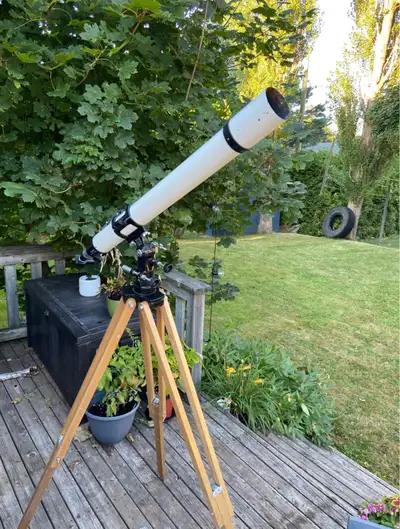 vintage Polarex Model 114 refractor telescope, View more