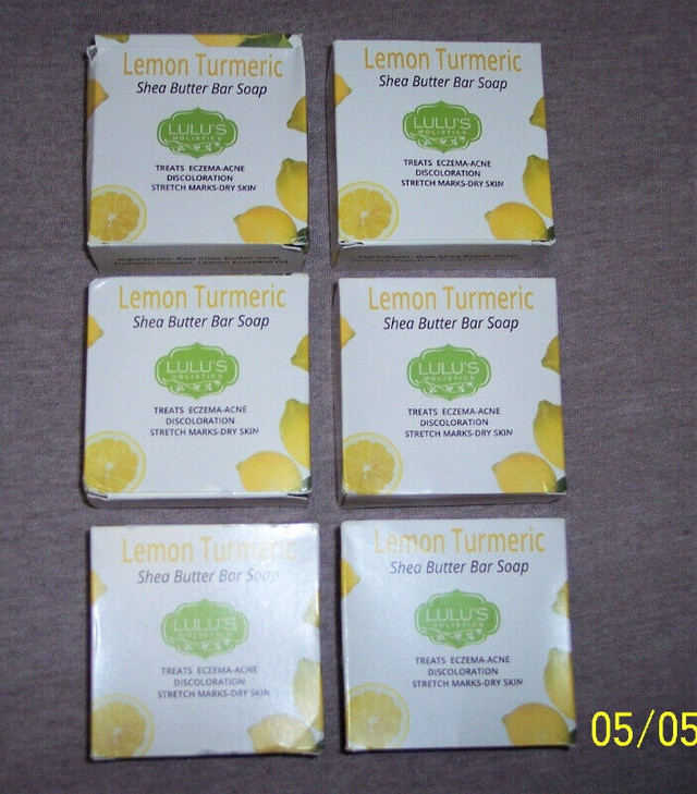 6 TURMERIC & LEMON with SHEA BUTTER Soap Bar for Sale $60 in Health & Special Needs in Mississauga / Peel Region - Image 2