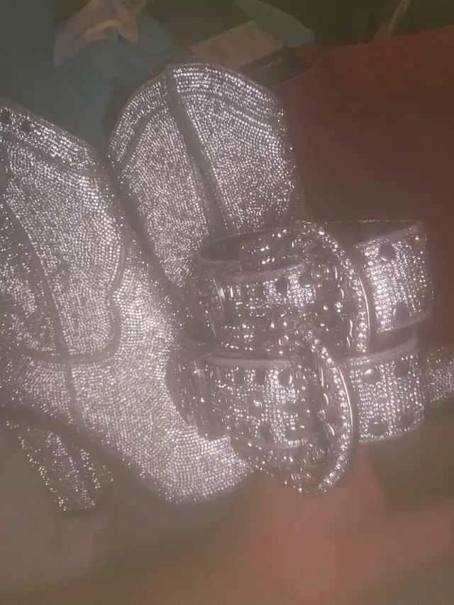 Rhinestone Western Ankle Boots in Women's - Shoes in Banff / Canmore - Image 6