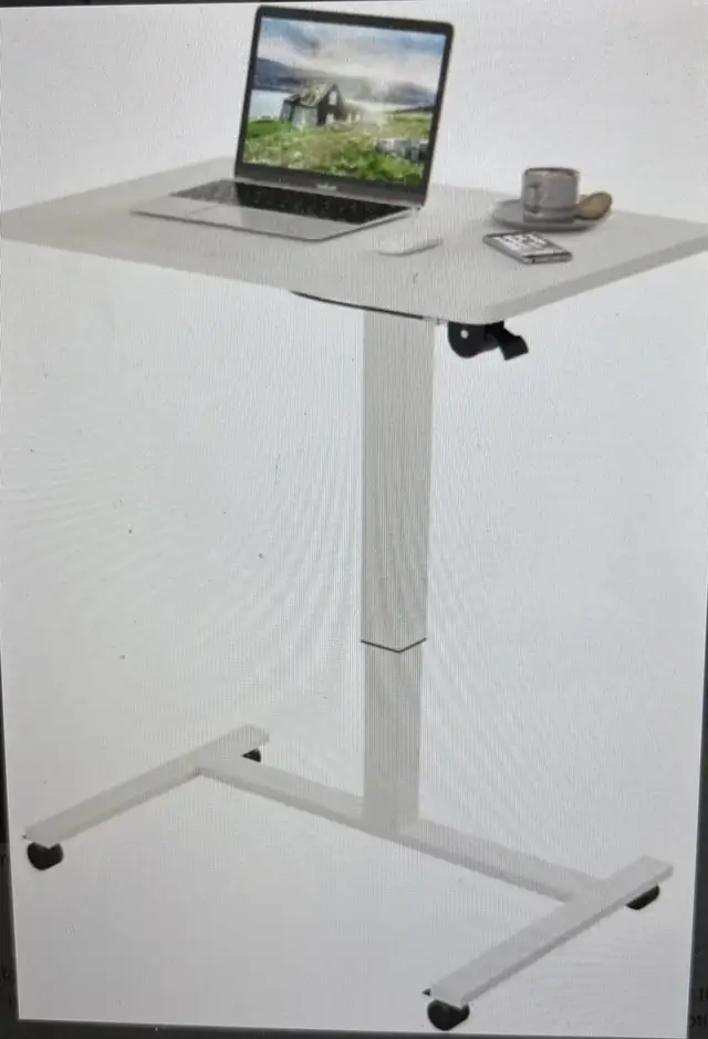 BilBil Electric Standing Desk With Lockable Wheels, 32*24 Inch in Desks in Sarnia - Image 2