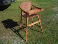 Wooden High Chair, Crib