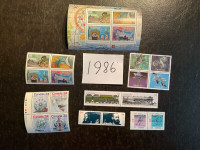 CANADA- 1986- Tous les timbres émis pour 1986