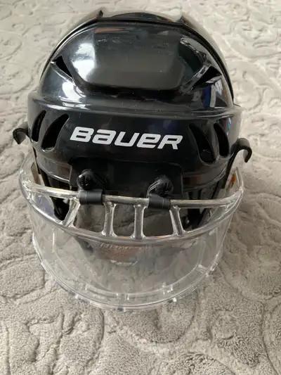 This is a brand new Bauer M-10 youth hockey helmet. Never used, however it is past the certification...