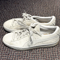 Puma white sneakers women size 8