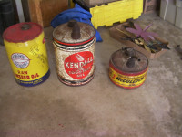 vintage oil pails
