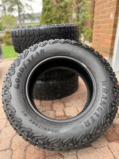 Solid set of Goodyear Wrangler Duratrac tires with deep tread remaining. These are one of the most s...