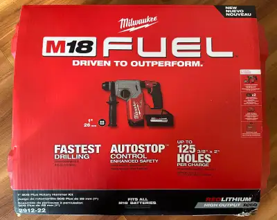 Milwaukee M18 Fuel 1 Inch SDS Plus Rotary Hammerdrill Kit, View more