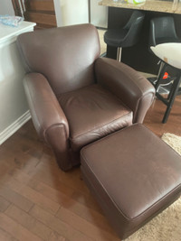 Leather Sofa set with ottoman