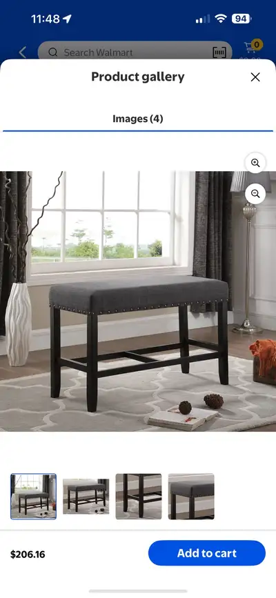 Counter Height Dining Bench, View more