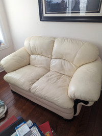 Sofa with matching chair leather