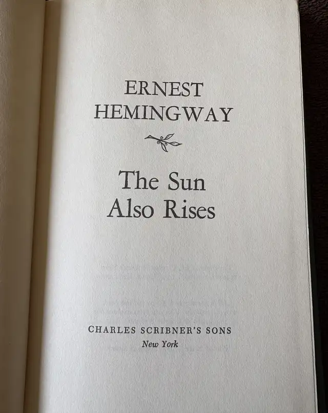 Ernest HEMINGWAY “The Sun Also Rises” Classic book. in Fiction in Oakville / Halton Region - Image 3