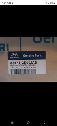 05 - 08 Hyundai Sonata Door Panel Assembly