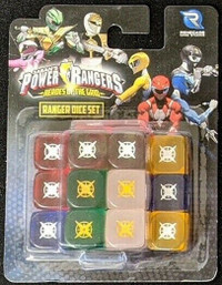 Power Rangers Heroes of The Grid Colored Ranger Dice Set! NEW!