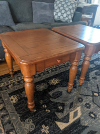 Solid wood end tables