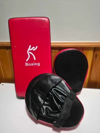 Boxing Training Set – Kick Shield & Focus Mitts – Like New | $25, View more