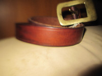Polo Ralph Lauren Brass Buckle Leather Belt New Rare Mens