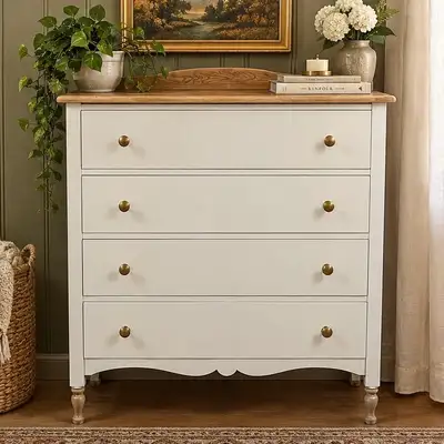 Beautifully refinished vintage dresser, View more