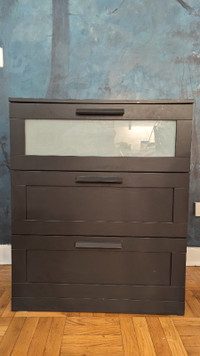 IKEA BRIMNES 3-drawer chest dresser black