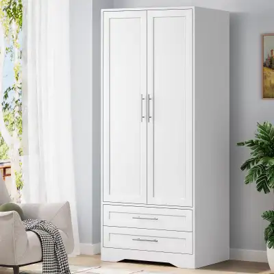 ALFORDSON 2-Door Wardrobe Cabinet with 2 Sliding Drawers, View more