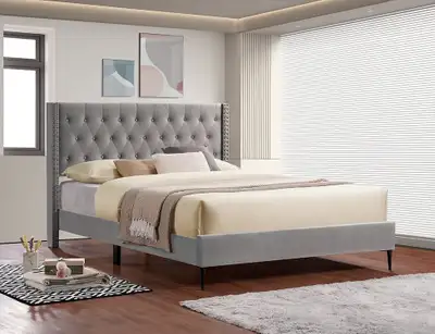 Velvet Bed Frame – All Sizes – Tufted Style – Free Delivery, View more