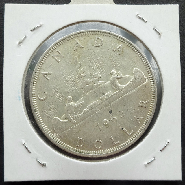 1962 Canada $1 Silver Dollar in Arts & Collectibles in Oakville / Halton Region - Image 3