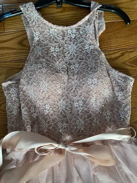 Beautiful LeChateau dress Prom Grad high-low shimmery rose S in Women's - Dresses & Skirts in Edmonton - Image 10