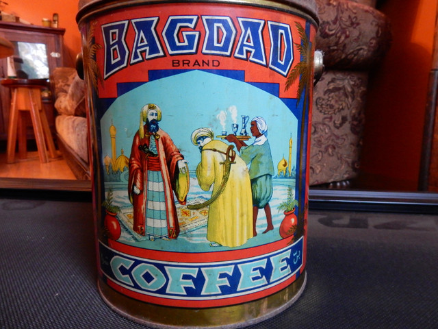 Old Bagdad Coffee pail-5 pounds-Bagdad a fragrant good coffee in Arts & Collectibles in Saskatoon