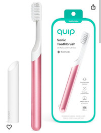 Quip Adult Electric Toothbrush - Sonic Toothbrush with Travel Co