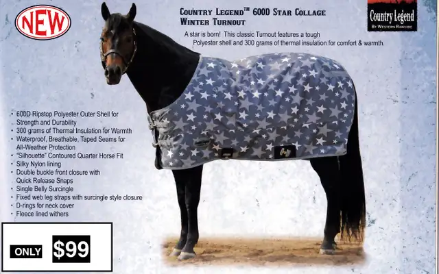 STARS 82" Winter Turnout blanket - only $99!- updated Mar 12/26 in Equestrian & Livestock Accessories in Dawson Creek - Image 3