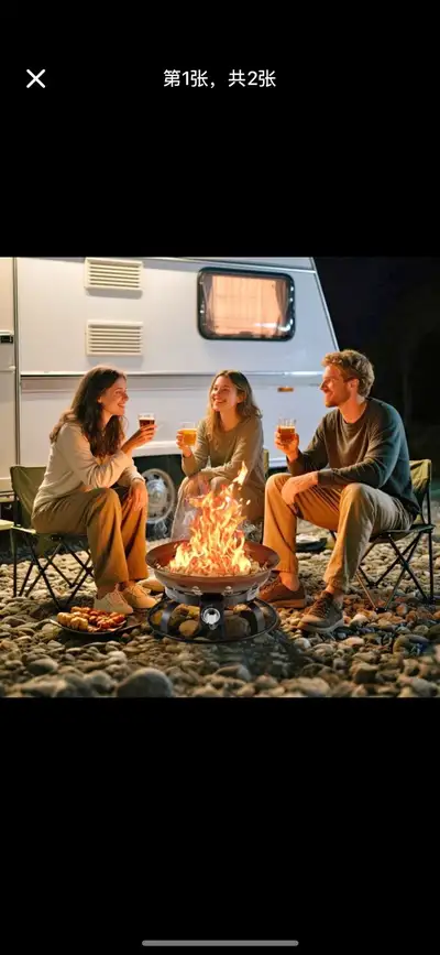 new 21 Inch Diameter Propane Gas Fire Pit Patio Portable Fire Bo, View more