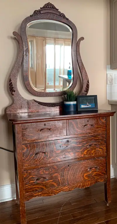 Stunning Antique Unique 2-Tier Solid Wood, Sturdy Table!, View more